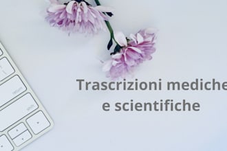 do accurate medical transcriptions in english and italian