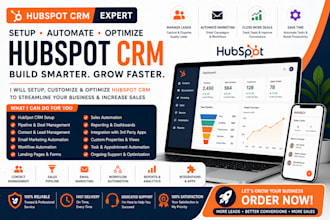 be your hubspot expert for CRM, email marketing, zapier automation pipedrive