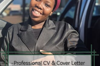 write a professional CV and cover letter