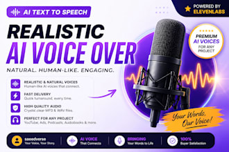 create realistic ai voice over with elevenlabs tts
