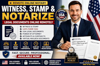 witness, stamp, notarize legal documents USA documents form 1583 online remotely