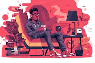 create an illustration of a flat vector illustration