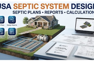 do fl ca tx il septic system design with septic permit plans