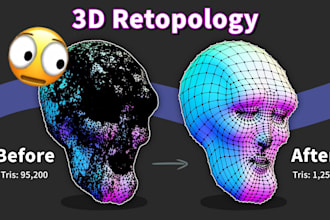 manually retopologize your 3d character for games and animation
