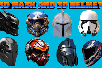 sculpt 3d cosplay mask 3d helmet 3d armor wearable mask 3d props for 3d printing