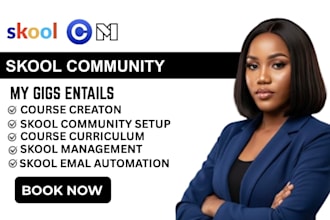 setup skool online course and skool community