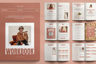 design minimalist canva ebook, lead magnet, workbook, freebie and canva template