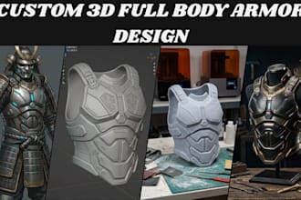 sculpt wearable cosplay creation 3d cosplay armor model 3d armor stl 3d printing