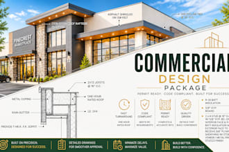 draw commercial plans and retail drawings for permit in revit