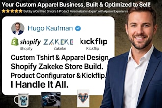 tshirt design custom apparel shopify zakeke kickflip product configurator store