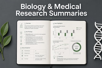 write professional biology and medical article summaries