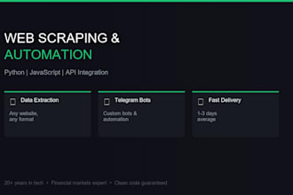 do web scraping and automation in python