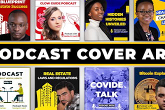 design a podcast logo and cover art