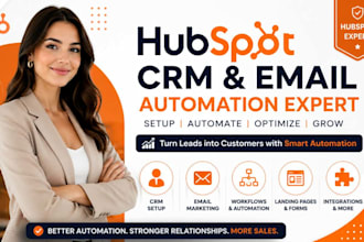 setup hubspot email marketing automation workflow and CRM