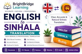 translate english to sinhala and sinhala to english professionally
