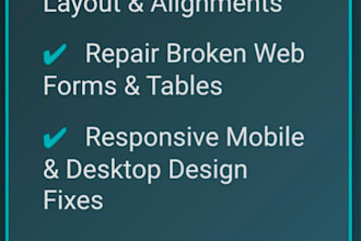 fix HTML CSS bugs and errors on your website