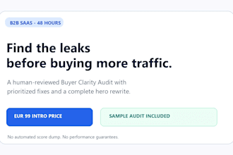 audit and rewrite your b2b saas landing page for buyer clarity