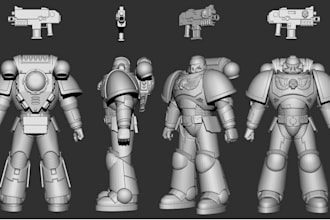 sculpt 3d miniature model tabletop mini figures warhammer 40k stl file 3d print
