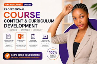 create online course content curriculum powerpoint slides and lms setup