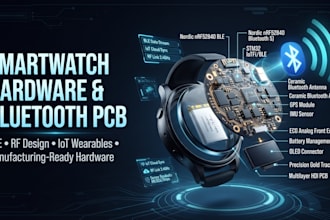do smartwatch hardware, bluetooth pcb, and pcb antenna for iot wearable devices