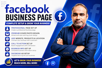 setup facebook business page,linkedin,ads,post design