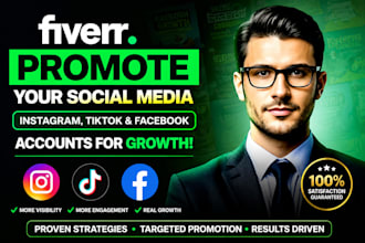 promote your instagram tiktok and facebook accounts for growth