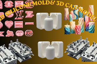 design silicone mold injection mold 3d cad model and product design