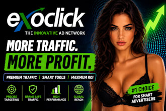 create and optimize exoclick and trafficjunky ad campaigns for maximum ROI