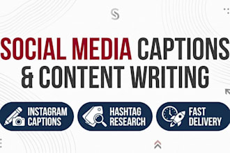 write engaging social media captions and content