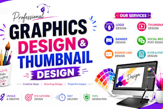 design modern minimalist logo and youtube thumbnail