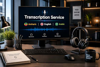 do accurate amharic and english transcription
