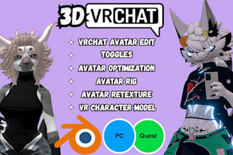 edit your vrchat avatar, add toggles texture, gogoloco physbones and optimize it