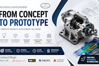 make mechanical cad modeling for engineering and industrial projects
