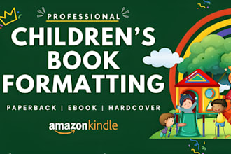 do children book formatting and layout, picture book for KDP, ingramspark lulu