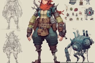 design high quality dnd concept art gaming and comic character illustration