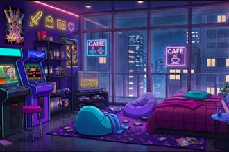 create custom animated background for vtuber twitch kick you tube game streaming