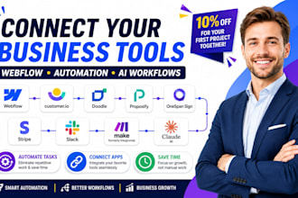 build webflow customer io proposify onespan kvcore stripe slack make claude