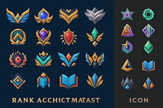 design a cohesive set of UI icons for game or mobile app