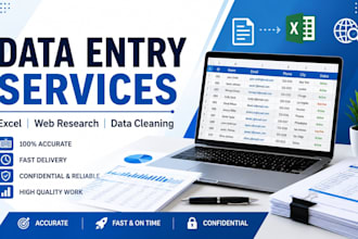 accurate data entry and web research
