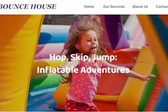 design wix bounce house rental website bouncy castle rental website