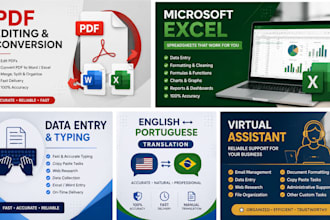 create excel spreadsheets and perform data entry
