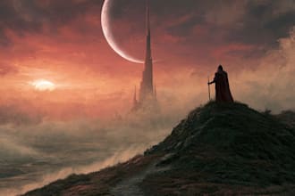 design a dreamy surreal or fantasy album cover