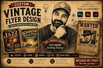 design a vintage flyer or poster