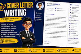 write a professional cover letter, ats resume,  and job application letter