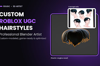 create a custom roblox ugc hairstyle in blender