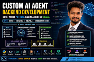 develop custom ai agents, chatbots and backend automation workflows