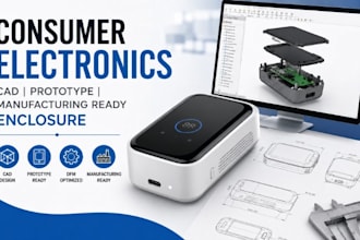 design consumer electronics cad, prototype manufacturing ready enclosure
