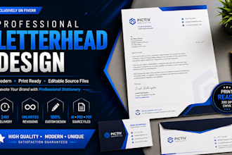 design a modern professional business letterhead