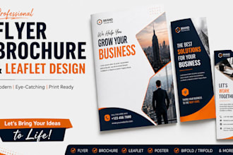 design a modern flyer, brochure or leaflet