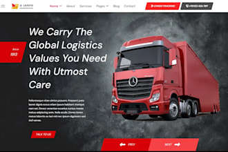 design logistics website, trucking dispatch website freight broker with tracking